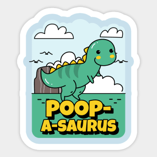 Poop-A-Saurus - Dinosaur Sticker